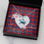 Sea Turtle Necklace Gift for My Beautiful Girlfriend Valentines Necklace Clan Haldane Tartan Blue Turtle Necklace