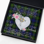Gift For My Beautiful Girlfriend Necklace Valentine Necklace Clan Gunn Tartan Cross Dancing Necklace Scottish Tartan Jewelry
