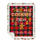 Personalized Gift Tartan Plaid Blanket Clan MacNaughton With Christmas Cookie Baking Crew Christmas Gift Sherpa Blanket, tartan sherpa blanket,buffalo plaid sherpa blanket,christmas sherpa blanket,Christmas Throw Blanket,green plaid sherpa blanket,green sherpa blanket