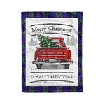 Tartan Blanket Vintage Red Truck with Christmas Tree Family Scottish Clan MacKinlay Modern plaid blanket, red plaid blanket, buffalo plaid blanket, green plaid blanket, plaid fleece blanket, blue plaid blanket, red tartan blanket, tartan plaid blanket, black and white plaid blanket, , christmas plaid blanket, orange plaid blanket, tartan plaid throw blanket, pink plaid blanket, brown plaid blanket, buffalo check blanket