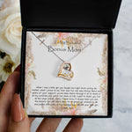 To My Bonus Mom Necklace, To My Beautiful Bonus Mom On My Wedding Day Necklace, Gift For Stepmother Of The Groom Gift Forever Love Necklace