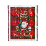 Personalized Gift Tartan Plaid Blanket Clan Crief With Funny Santa Snowman Reindeer Merry Christmas Fleece Blanket, Home Living Room, Plaid Blanket, Tartan Blanket, Scottish Blanket, Buffalo fleece blanket, Christmas Blanket