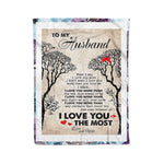 Scotstee Shop - Personalized Gift Love Quote For Husband Gift Idea For Husband Birthday Family Gifts Fleece Blanket