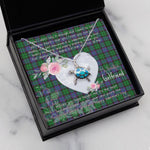 Sea Turtle Necklace Gift for My Beautiful Girlfriend Valentines Necklace Clan Ferguson of Balquhidder Tartan Blue Turtle Necklace