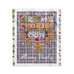 Personalized Gift Tartan Plaid Blanket Clan Hannay Grey With Christmas Cookie Baking Crew Christmas Gift Blanket, Plaid Blanket, Christmas Fleece Blanket, Christmas Blanket, Tartan Blanket, Scottish Blanket, Scotland Blanket, Family Name Blanket, Custom Blanket, Personalized Blanket