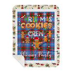 Personalized Gift Tartan Plaid Blanket Clan Skirving With Christmas Cookie Baking Crew Christmas Gift Sherpa Blanket, tartan sherpa blanket,buffalo plaid sherpa blanket,christmas sherpa blanket,Christmas Throw Blanket,green plaid sherpa blanket,green sherpa blanket