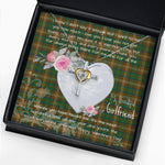 Gift For My Beautiful Girlfriend Necklace Valentine Necklace Clan Chisholm Hunting Tartan Cross Dancing Necklace Scottish Tartan Jewelry