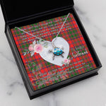 Sea Turtle Necklace Gift for My Beautiful Girlfriend Valentines Necklace Clan Stewart of Appin Tartan Blue Turtle Necklace