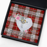 Gift For My Beautiful Girlfriend Necklace Valentine Necklace Clan MacFie Tartan Cross Dancing Necklace Scottish Tartan Jewelry