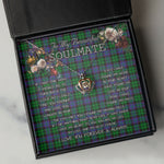 To My Beautiful Soulmate Necklace In Your Eyes I Have Found My Home Clan Ferguson of Balquhidder Tartan Crown Pendant Necklace