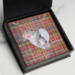Rising Phoenix Necklace - Valentine Necklace Clan Drummond Of Strathallan Tartan Gift for Girlfriend, Gift for My Wife Rising Phoenix Necklace
