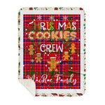 Personalized Gift Tartan Plaid Blanket Clan MacRae With Christmas Cookie Baking Crew Christmas Gift Sherpa Blanket, tartan sherpa blanket,buffalo plaid sherpa blanket,christmas sherpa blanket,Christmas Throw Blanket,green plaid sherpa blanket,green sherpa blanket