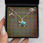 Sea Turtle Necklace To My Beautiful Soulmate Necklace In Your Eyes I Have Found My Home Clan Kinninmont Tartan Blue Turtle Necklace, Valentine Necklace Gift for Girlfriend Clan Mitchell Ancient Tartan Sunflower Pendant Necklace, Scottish Tartan Jewelry, valentine necklace, necklace girlfriend, necklace for wife, cute necklaces for girlfriend, jewelry for girlfriend, to my soulmate necklace, to my future wife necklace