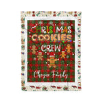 Personalized Gift Tartan Plaid Blanket Clan Cheyne With Christmas Cookie Baking Crew Christmas Gift Blanket, Plaid Blanket, Christmas Fleece Blanket, Christmas Blanket, Tartan Blanket, Scottish Blanket, Scotland Blanket, Family Name Blanket, Custom Blanket, Personalized Blanket