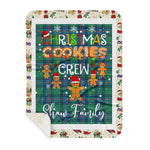 Personalized Gift Tartan Plaid Blanket Clan Shaw Ancient With Christmas Cookie Baking Crew Christmas Gift Sherpa Blanket, tartan sherpa blanket,buffalo plaid sherpa blanket,christmas sherpa blanket,Christmas Throw Blanket,green plaid sherpa blanket,green sherpa blanket