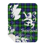 Sherpa Blanket - Tartan Blanket Thistle and Lion Scottish Clan Gordon Plaid Blanket, plaid sherpa blanket queen,purple sherpa blanket,queen sherpa blanket,queen size sherpa blanket,red sherpa blanket,scottish tartan blankets,sherpa blanket,sherpa christmas blanket