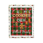 Personalized Gift Tartan Plaid Blanket Clan Pollock With Christmas Cookie Baking Crew Christmas Gift Blanket, Plaid Blanket, Christmas Fleece Blanket, Christmas Blanket, Tartan Blanket, Scottish Blanket, Scotland Blanket, Family Name Blanket, Custom Blanket, Personalized Blanket
