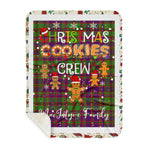 Personalized Gift Tartan Plaid Blanket Clan MacIntyre Of Glenorchy With Christmas Cookie Baking Crew Christmas Gift Sherpa Blanket, tartan sherpa blanket,buffalo plaid sherpa blanket,christmas sherpa blanket,Christmas Throw Blanket,green plaid sherpa blanket,green sherpa blanket
