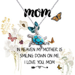 Opal Turtle Necklace - Mom Necklace Gift -Love You Always And Forever - Mother's Day Gift