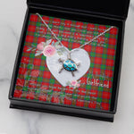 Sea Turtle Necklace Gift for My Beautiful Girlfriend Valentines Necklace Clan Fenton Tartan Blue Turtle Necklace