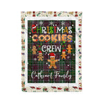 Personalized Gift Tartan Plaid Blanket Clan Carruthers With Christmas Cookie Baking Crew Christmas Gift Blanket, Plaid Blanket, Christmas Fleece Blanket, Christmas Blanket, Tartan Blanket, Scottish Blanket, Scotland Blanket, Family Name Blanket, Custom Blanket, Personalized Blanket