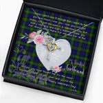 Gift For My Beautiful Girlfriend Necklace Valentine Necklace Clan MacEwen Tartan Cross Dancing Necklace Scottish Tartan Jewelry