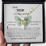 Cross Dancing Necklace - Mom Necklace Gift - Daughter Gift To Best Mom, You Gave Me The Wings To Fly Mom Necklace