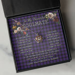 To My Beautiful Soulmate Necklace In Your Eyes I Have Found My Home Clan Horsburgh Tartan Crown Pendant Necklace