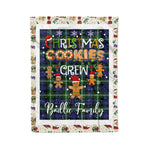 Personalized Gift Tartan Plaid Blanket Clan Baillie With Christmas Cookie Baking Crew Christmas Gift Blanket, Plaid Blanket, Christmas Fleece Blanket, Christmas Blanket, Tartan Blanket, Scottish Blanket, Scotland Blanket, Family Name Blanket, Custom Blanket, Personalized Blanket