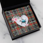 Sea Turtle Necklace Gift for My Beautiful Girlfriend Valentines Necklace Clan Stewart High Stewards Tartan Blue Turtle Necklace