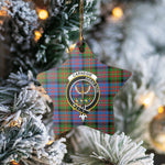 Scotstee Shop - Scotstee Shop Ornament The Carnegie Ancient Clan Tartan Crest Star Ceramic Ornament Christmas Gift