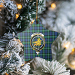 Scotstee Shop - Scotstee Shop Ornament The Campbell Argyll Ancient Clan Tartan Crest Star Ceramic Ornament Christmas Gift