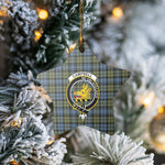 Scotstee Shop - Scotstee Shop Ornament The Campbell Faded Clan Tartan Crest Star Ceramic Ornament Christmas Gift