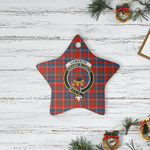 Scotstee Shop - Scotstee Shop Ornament The Cameron of Lochiel Ancient Clan Tartan Crest Star Ceramic Ornament Christmas Gift