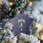 Scotstee Shop - Scotstee Shop Ornament The Fleming Clan Tartan Crest Star Ceramic Ornament Christmas Gift