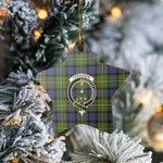 Scotstee Shop - Scotstee Shop Ornament The Fergusson Modern Clan Tartan Crest Star Ceramic Ornament Christmas Gift