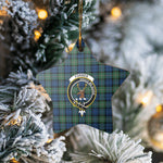 Scotstee Shop - Scotstee Shop Ornament The Forbes Ancient Clan Tartan Crest Star Ceramic Ornament Christmas Gift
