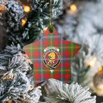 Scotstee Shop - Scotstee Shop Ornament The Forrester Clan Tartan Crest Star Ceramic Ornament Christmas Gift
