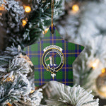 Scotstee Shop - Scotstee Shop Ornament The Carmichael Modern Clan Tartan Crest Star Ceramic Ornament Christmas Gift