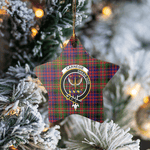 Scotstee Shop - Scotstee Shop Ornament The Carnegie Modern Clan Tartan Crest Star Ceramic Ornament Christmas Gift