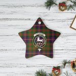 Scotstee Shop - Scotstee Shop Ornament The Cochrane Modern Clan Tartan Crest Star Ceramic Ornament Christmas Gift