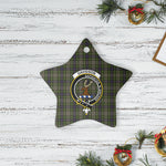 Scotstee Shop - Scotstee Shop Ornament The Davidson Tulloch Dress Clan Tartan Crest Star Ceramic Ornament Christmas Gift