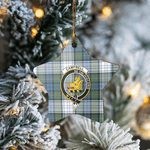Scotstee Shop - Scotstee Shop Ornament The Campbell Dress Ancient Clan Tartan Crest Star Ceramic Ornament Christmas Gift