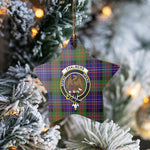 Scotstee Shop - Scotstee Shop Ornament The Chalmer Clan Tartan Crest Star Ceramic Ornament Christmas Gift