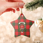 Scotstee Shop - Scotstee Shop Ornament The Falconer Clan Tartan Crest Star Ceramic Ornament Christmas Gift
