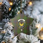Scotstee Shop - Scotstee Shop Ornament The Durie Clan Tartan Crest Star Ceramic Ornament Christmas Gift