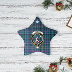 Scotstee Shop - Scotstee Shop Ornament The Cooper Ancient Clan Tartan Crest Star Ceramic Ornament Christmas Gift