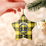 Scotstee Shop - Scotstee Shop Ornament The Barclay Dress Modern Clan Tartan Crest Star Ceramic Ornament Christmas Gift