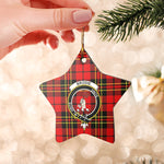 Scotstee Shop - Scotstee Shop Ornament The Brodie Modern Clan Tartan Crest Star Ceramic Ornament Christmas Gift