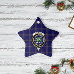 Scotstee Shop - Scotstee Shop Ornament The Crichton Clan Tartan Crest Star Ceramic Ornament Christmas Gift